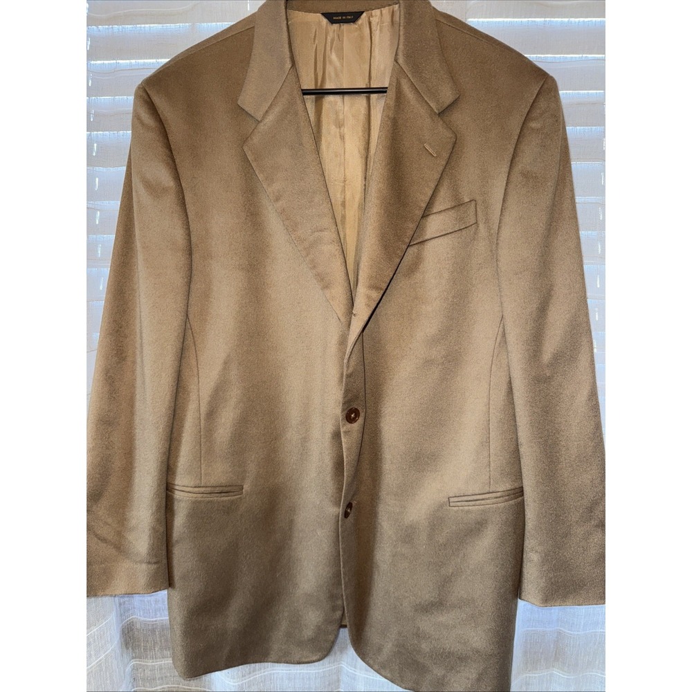 Donna Karan Signature Blazer Mens Tan Blazer Made In Italy Size 44/38